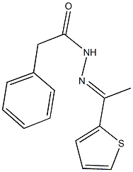 2-phenyl-N'-(1-thien-2-ylethylidene)acetohydrazide 구조식 이미지