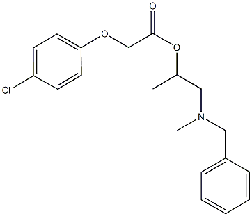 2-[benzyl(methyl)amino]-1-methylethyl (4-chlorophenoxy)acetate Structure