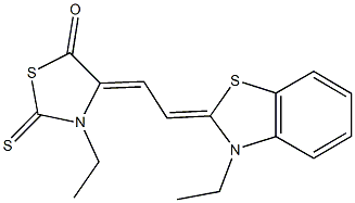 3-ethyl-4-[2-(3-ethyl-1,3-benzothiazol-2(3H)-ylidene)ethylidene]-2-thioxo-1,3-thiazolidin-5-one Structure