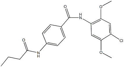 4-(butyrylamino)-N-(4-chloro-2,5-dimethoxyphenyl)benzamide Structure