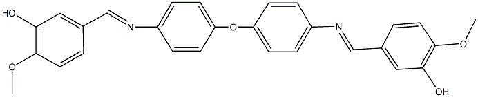 5-{[(4-{4-[(3-hydroxy-4-methoxybenzylidene)amino]phenoxy}phenyl)imino]methyl}-2-methoxyphenol Structure