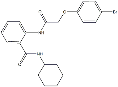 2-{[(4-bromophenoxy)acetyl]amino}-N-cyclohexylbenzamide Structure