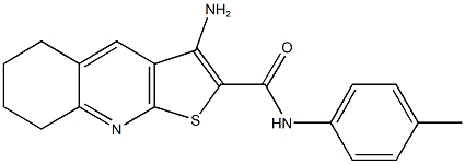 3-amino-N-(4-methylphenyl)-5,6,7,8-tetrahydrothieno[2,3-b]quinoline-2-carboxamide 구조식 이미지