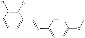 N-(2,3-dichlorobenzylidene)-N-(4-methoxyphenyl)amine 구조식 이미지