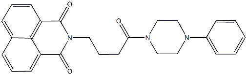 2-[4-oxo-4-(4-phenyl-1-piperazinyl)butyl]-1H-benzo[de]isoquinoline-1,3(2H)-dione 구조식 이미지