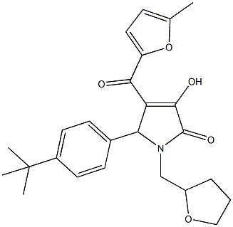 5-(4-tert-butylphenyl)-3-hydroxy-4-(5-methyl-2-furoyl)-1-(tetrahydro-2-furanylmethyl)-1,5-dihydro-2H-pyrrol-2-one 구조식 이미지