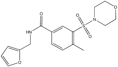 N-(2-furylmethyl)-4-methyl-3-(4-morpholinylsulfonyl)benzamide Structure