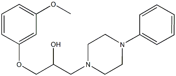 1-(3-methoxyphenoxy)-3-(4-phenyl-1-piperazinyl)-2-propanol 구조식 이미지