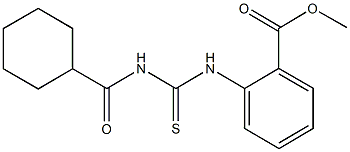 methyl 2-({[(cyclohexylcarbonyl)amino]carbothioyl}amino)benzoate 구조식 이미지