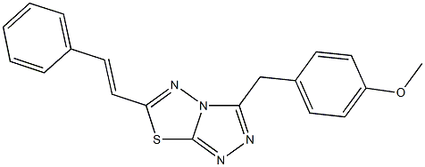 methyl 4-{[6-(2-phenylvinyl)[1,2,4]triazolo[3,4-b][1,3,4]thiadiazol-3-yl]methyl}phenyl ether Structure