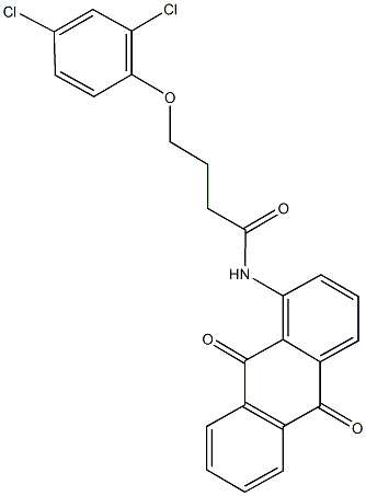4-(2,4-dichlorophenoxy)-N-(9,10-dioxo-9,10-dihydroanthracen-1-yl)butanamide 구조식 이미지