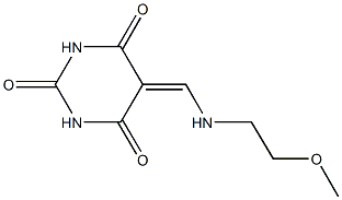 5-{[(2-methoxyethyl)amino]methylene}-2,4,6(1H,3H,5H)-pyrimidinetrione Structure