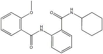 N-cyclohexyl-2-[(2-methoxybenzoyl)amino]benzamide 구조식 이미지