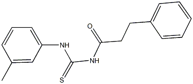 N-(3-methylphenyl)-N'-(3-phenylpropanoyl)thiourea Structure