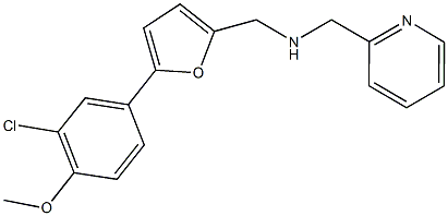 N-{[5-(3-chloro-4-methoxyphenyl)-2-furyl]methyl}-N-(2-pyridinylmethyl)amine 구조식 이미지