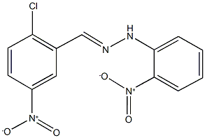 2-chloro-5-nitrobenzaldehyde {2-nitrophenyl}hydrazone Structure