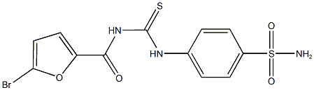 4-({[(5-bromo-2-furoyl)amino]carbothioyl}amino)benzenesulfonamide 구조식 이미지