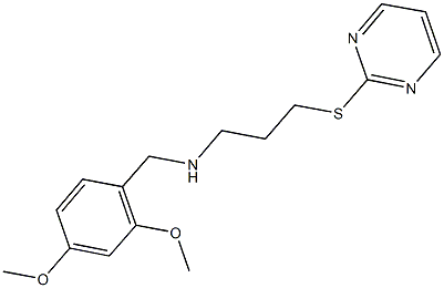 N-(2,4-dimethoxybenzyl)-N-[3-(2-pyrimidinylsulfanyl)propyl]amine 구조식 이미지