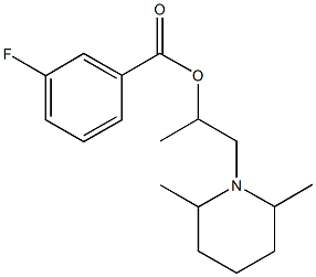 2-(2,6-dimethyl-1-piperidinyl)-1-methylethyl 3-fluorobenzoate Structure