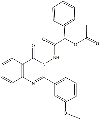 2-[(2-(3-methoxyphenyl)-4-oxoquinazolin-3(4H)-yl)amino]-2-oxo-1-phenylethyl acetate Structure