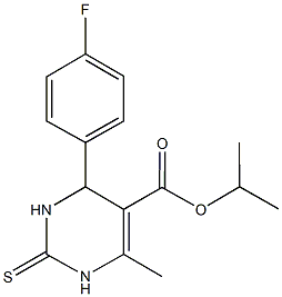 isopropyl 4-(4-fluorophenyl)-6-methyl-2-thioxo-1,2,3,4-tetrahydro-5-pyrimidinecarboxylate 구조식 이미지