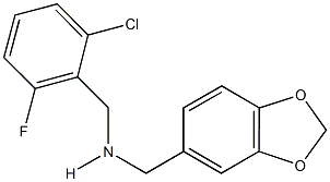 N-(1,3-benzodioxol-5-ylmethyl)-N-(2-chloro-6-fluorobenzyl)amine 구조식 이미지