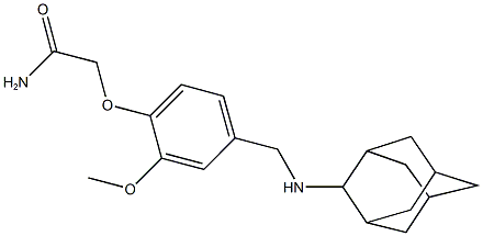 2-{4-[(2-adamantylamino)methyl]-2-methoxyphenoxy}acetamide 구조식 이미지