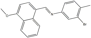 N-(3-bromo-4-methylphenyl)-N-[(4-methoxy-1-naphthyl)methylene]amine 구조식 이미지