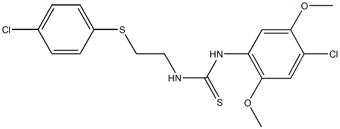 N-(4-chloro-2,5-dimethoxyphenyl)-N'-{2-[(4-chlorophenyl)sulfanyl]ethyl}thiourea 구조식 이미지