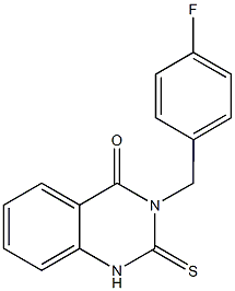 3-(4-fluorobenzyl)-2-thioxo-2,3-dihydro-4(1H)-quinazolinone 구조식 이미지