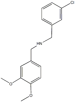 N-(3-chlorobenzyl)(3,4-dimethoxyphenyl)methanamine 구조식 이미지