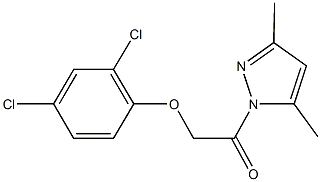 1-[(2,4-dichlorophenoxy)acetyl]-3,5-dimethyl-1H-pyrazole 구조식 이미지