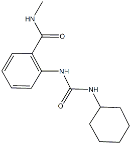 2-{[(cyclohexylamino)carbonyl]amino}-N-methylbenzamide Structure