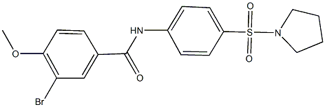 3-bromo-4-methoxy-N-[4-(pyrrolidin-1-ylsulfonyl)phenyl]benzamide 구조식 이미지