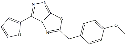 4-{[3-(2-furyl)[1,2,4]triazolo[3,4-b][1,3,4]thiadiazol-6-yl]methyl}phenyl methyl ether Structure