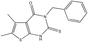 3-benzyl-5,6-dimethyl-2-thioxo-2,3-dihydrothieno[2,3-d]pyrimidin-4(1H)-one Structure