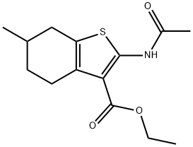 ethyl 2-(acetylamino)-6-methyl-4,5,6,7-tetrahydro-1-benzothiophene-3-carboxylate Structure