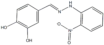 3,4-dihydroxybenzaldehyde {2-nitrophenyl}hydrazone 구조식 이미지