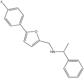 N-{[5-(4-fluorophenyl)-2-furyl]methyl}-N-(1-phenylethyl)amine 구조식 이미지