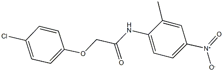 2-(4-chlorophenoxy)-N-{4-nitro-2-methylphenyl}acetamide 구조식 이미지