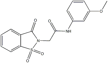 2-(1,1-dioxido-3-oxo-1,2-benzisothiazol-2(3H)-yl)-N-(3-methoxyphenyl)acetamide Structure