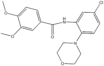 N-[5-chloro-2-(4-morpholinyl)phenyl]-3,4-dimethoxybenzamide Structure