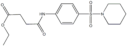 ethyl 4-oxo-4-[4-(piperidin-1-ylsulfonyl)anilino]butanoate Structure