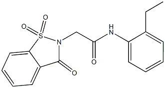 2-(1,1-dioxido-3-oxo-1,2-benzisothiazol-2(3H)-yl)-N-(2-ethylphenyl)acetamide Structure