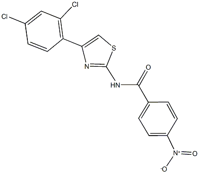 N-[4-(2,4-dichlorophenyl)-1,3-thiazol-2-yl]-4-nitrobenzamide 구조식 이미지