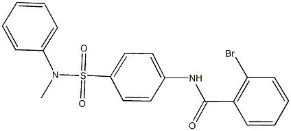 2-bromo-N-{4-[(methylanilino)sulfonyl]phenyl}benzamide 구조식 이미지