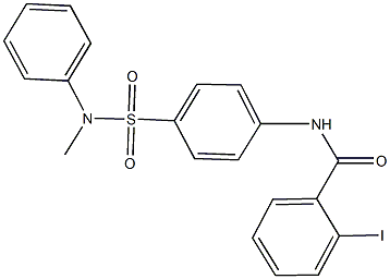 2-iodo-N-{4-[(methylanilino)sulfonyl]phenyl}benzamide Structure