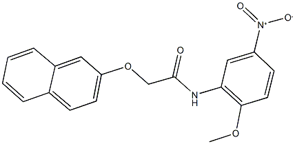 N-{5-nitro-2-methoxyphenyl}-2-(2-naphthyloxy)acetamide Structure