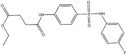 ethyl 4-{4-[(4-fluoroanilino)sulfonyl]anilino}-4-oxobutanoate 구조식 이미지