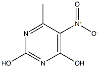 5-nitro-6-methyl-2,4-pyrimidinediol Structure